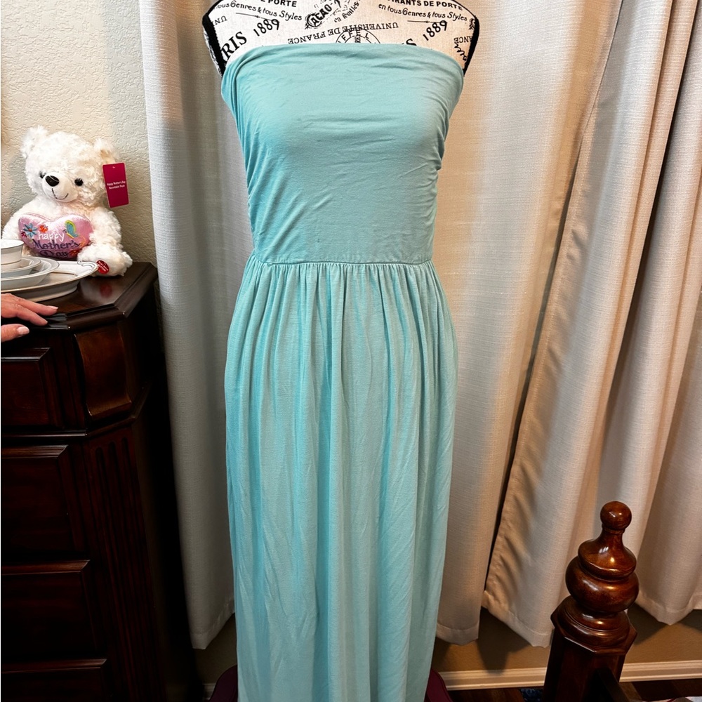 Teal maxi dress